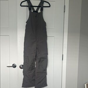 Lands' End Charcoal Snow Bib Overalls